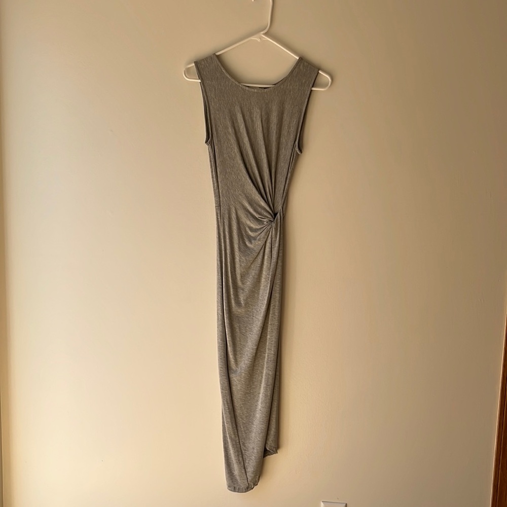LUSH gray wrap dress